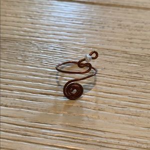 HANDMADE copper adjustable ring